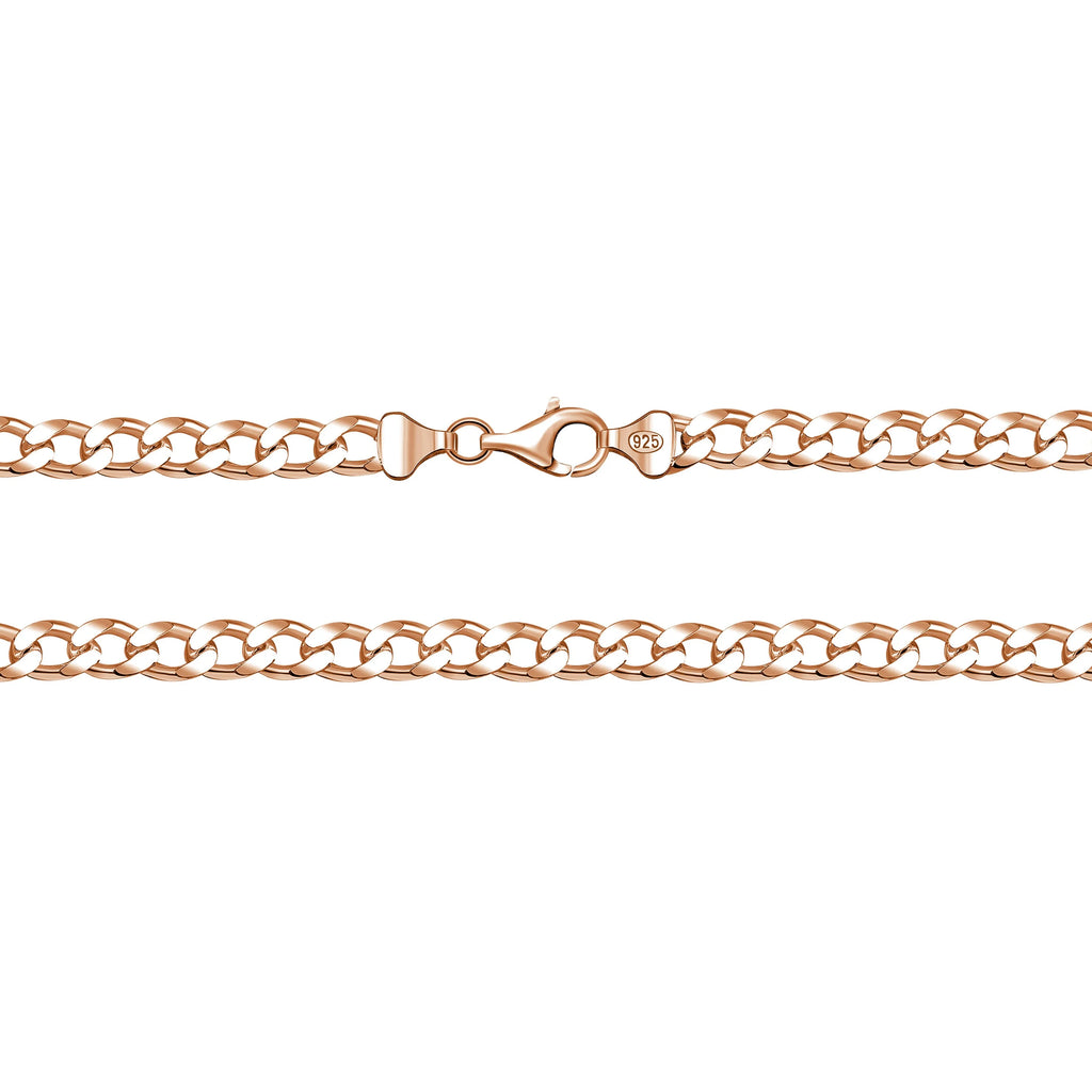 Sterling Silver Handmade 6mm Cuban Chain Necklace L400