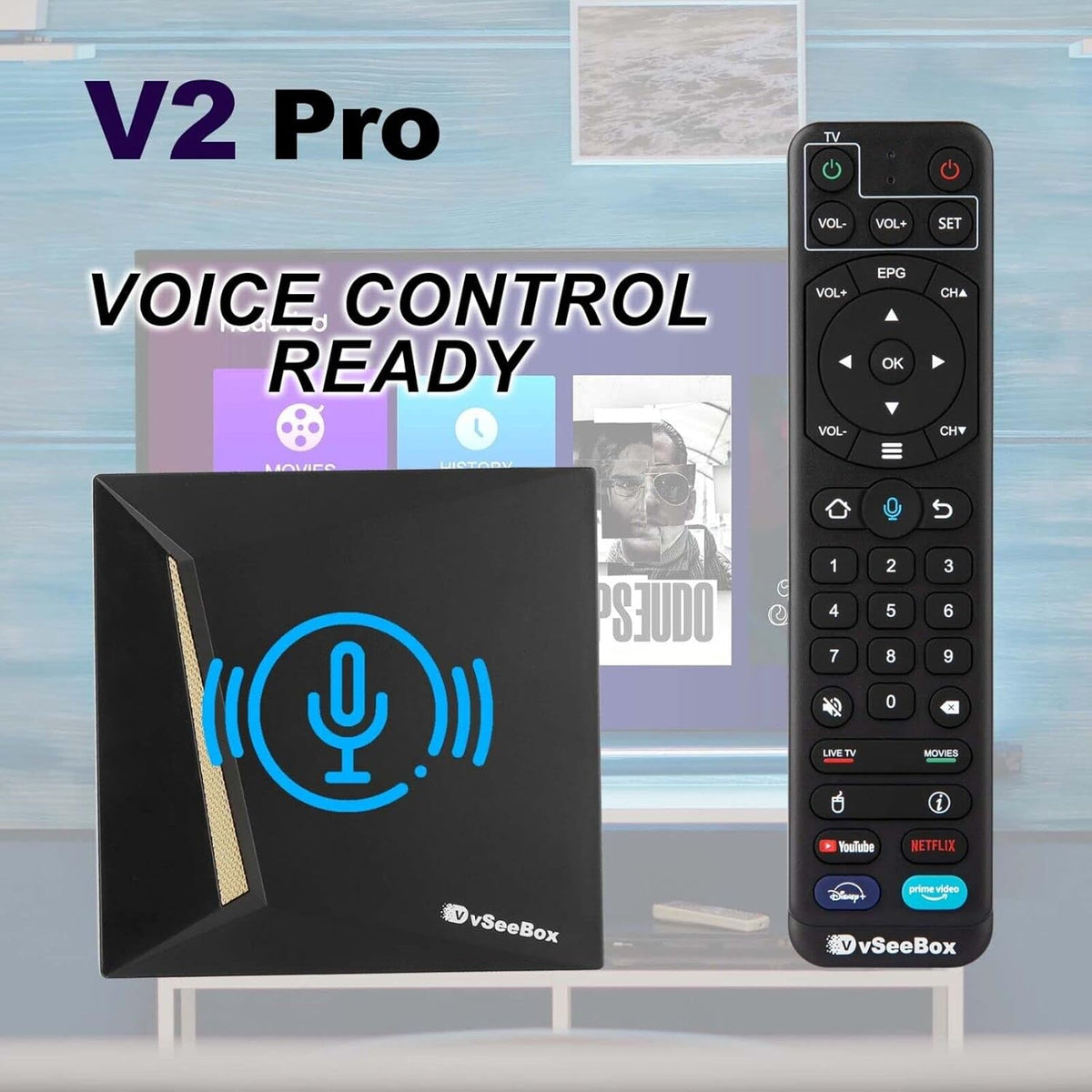 vSeeBox with Bluetooth Voice Remote & Wi-Fi H9450