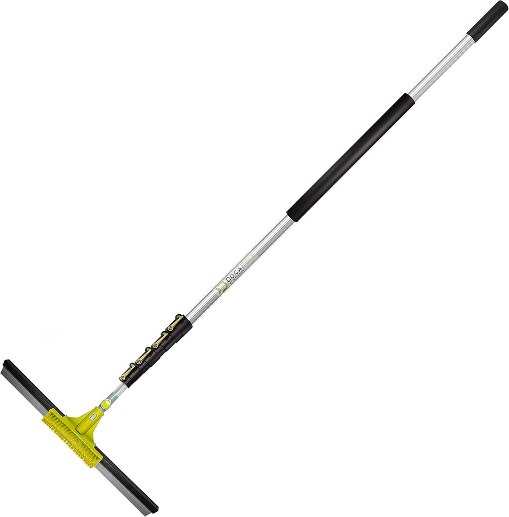 Extension Pole with Floor Squeegee and Grout Scrubbing Brush Combo E778