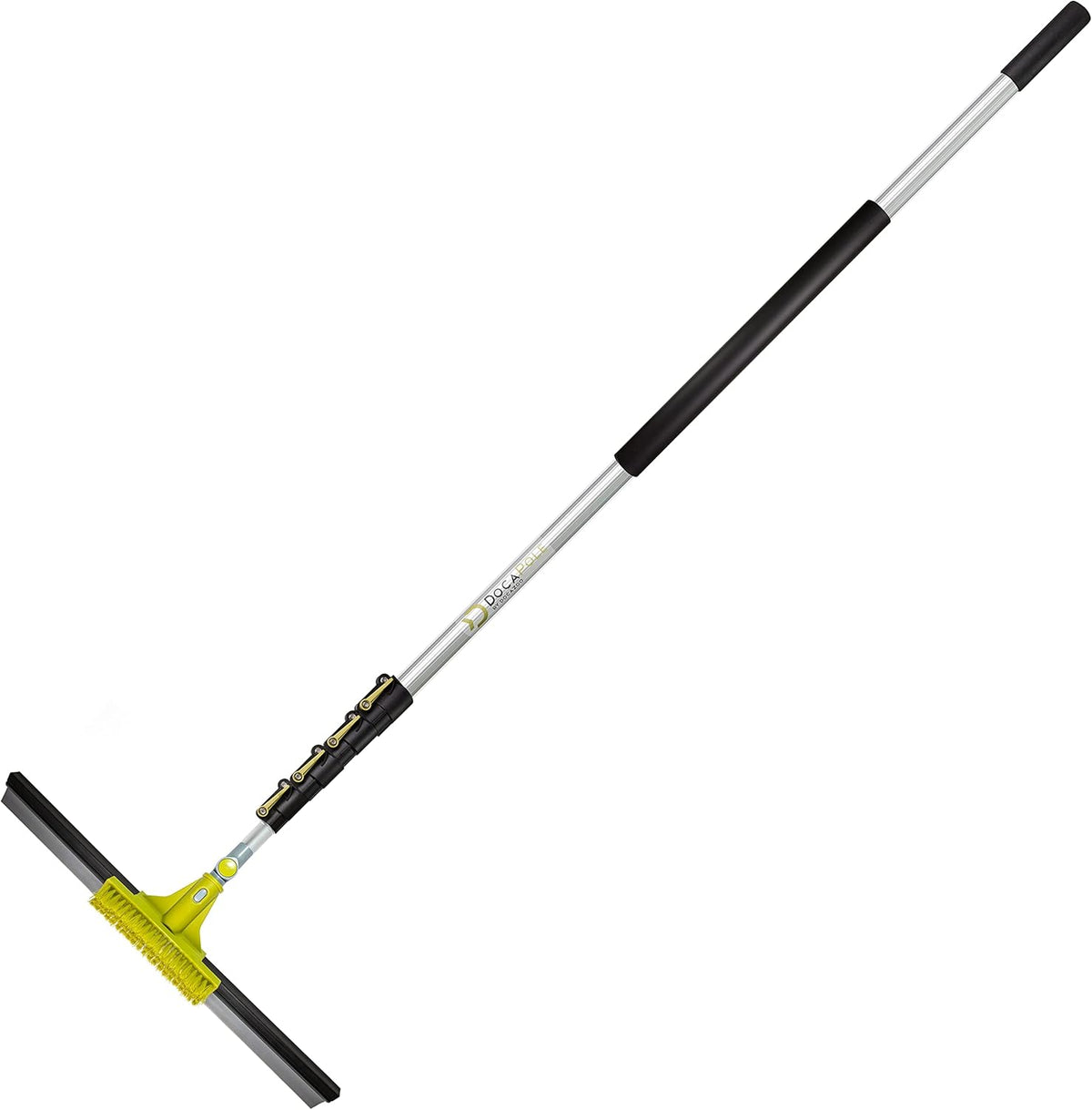 Extension Pole with Floor Squeegee and Grout Scrubbing Brush Combo E778