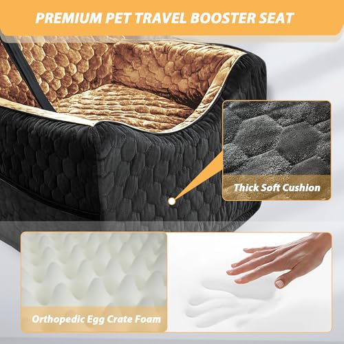 Gray Memory Foam Dog Car Seat with Washable Removable Cover F907