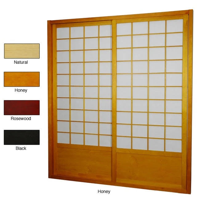 Black Double-Sided Zen Shoji Sliding Door Kit H568