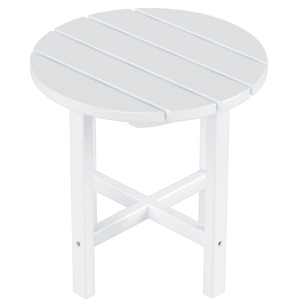 White Round Adirondack Side Table X7781