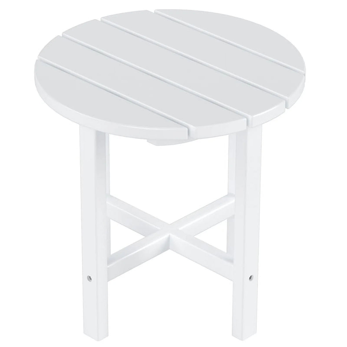 White Round Adirondack Side Table X7781
