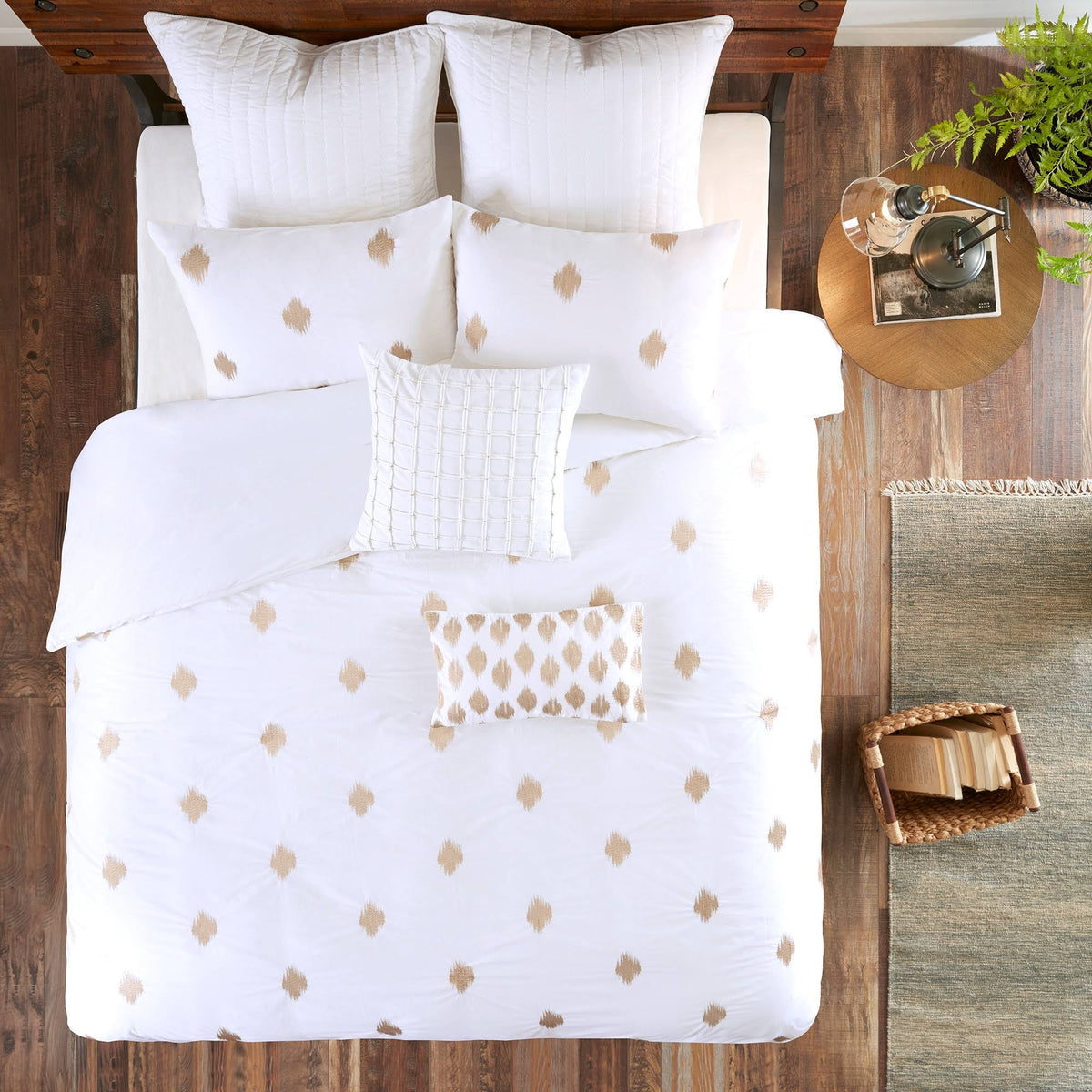 3 Piece Cotton Percale Duvet Cover Mini Set Full/Queen Q867764