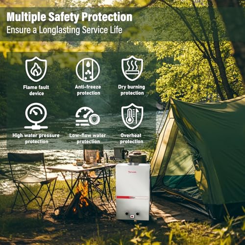 10L 2.6GPM Portable Propane Tankless Water Heater P94192