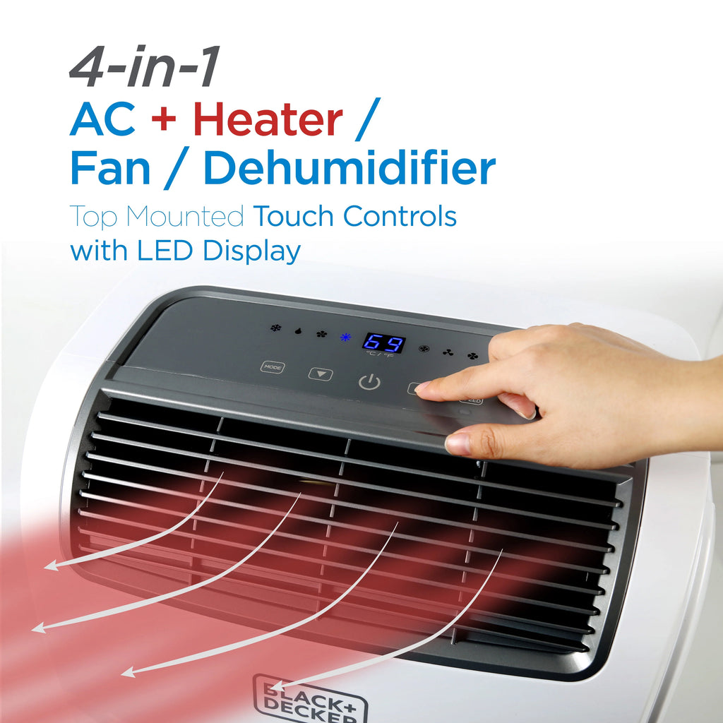 8,000 BTU Portable Air Conditioner with Remote Control, White G589