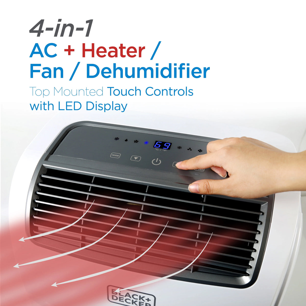 8,000 BTU Portable Air Conditioner with Remote Control, White G589