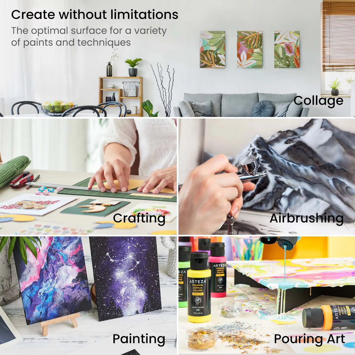 White 8"x10" Canvas Panels 14 Pack R589
