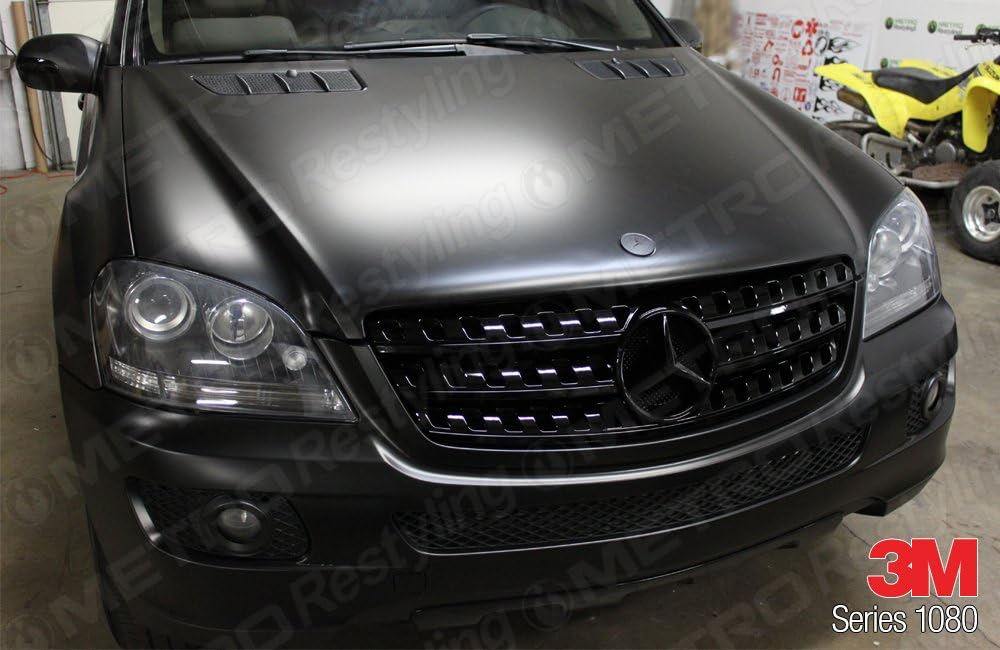 Satin Black 5ft x 6ft Car Wrap Vinyl Film Pack of 2 G989