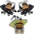 Front Left Right & Rear Brake Calipers for Yamaha Raptor 350 YFM350 2004-2013 Raptor 125 YFM125 2011-2013 Pack of 2 A25027