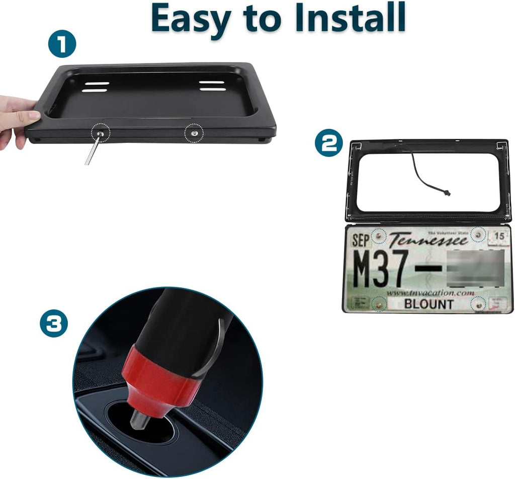Black License Plate Frame Pack of 2 J638