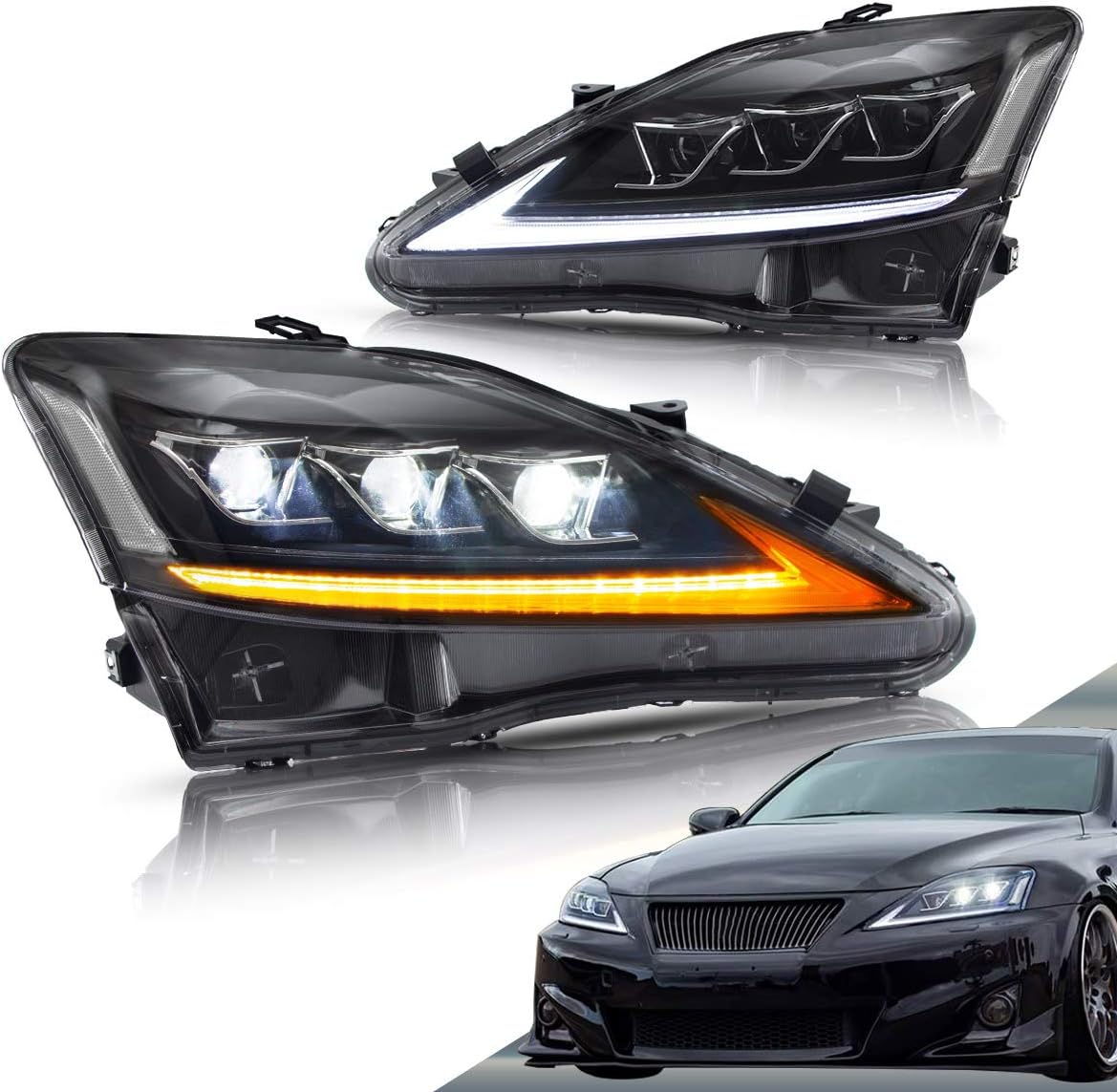 LED Headlights with Sequential Indicator D49687