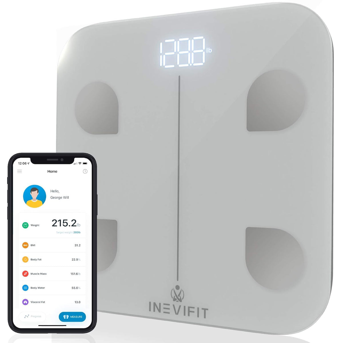 Smart Body Fat Scale Bluetooth Digital Bathroom Body Composition Analyzer N20148