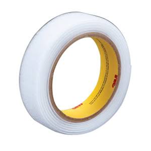 White Plastic Fastener Hook, 1 in x 50 yd, 3 per Case O406