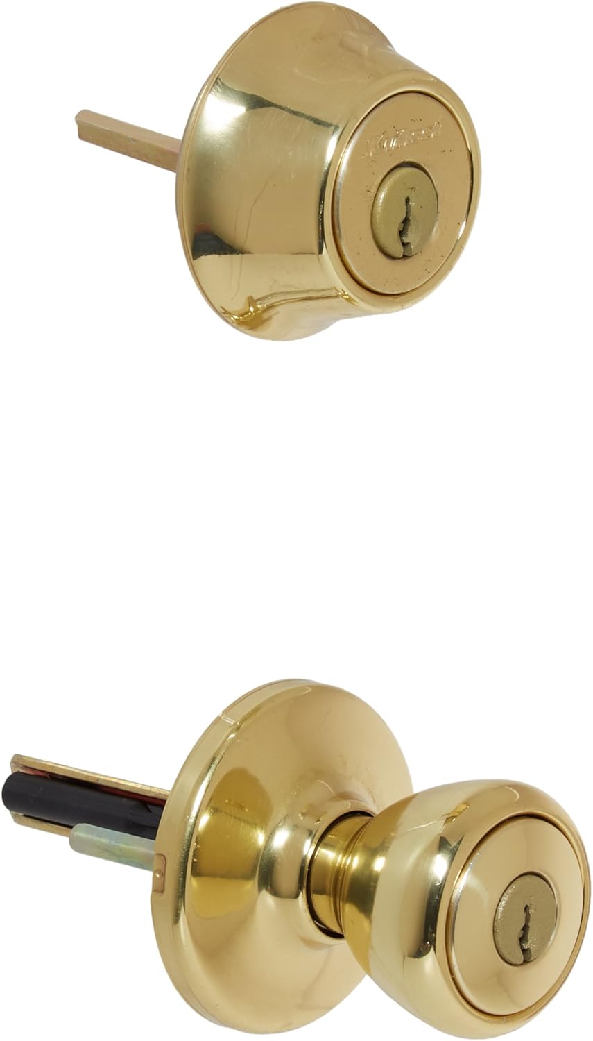 Entry Knob and Single Cylinder Deadbolt Project Pack in Satin Chrome Pack of 2 M201344
