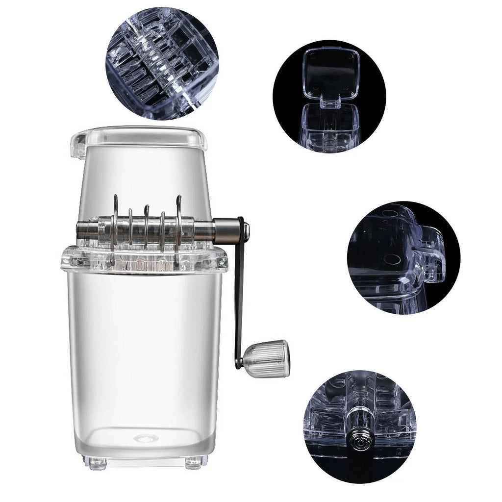 Manual Ice Crusher Shaver with 4 Rubber Ant-skid Knobs J1605