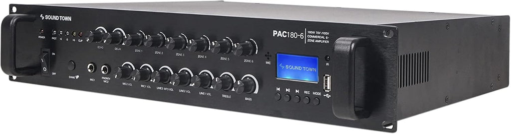 360W 6-Zone 70V/100V Commercial Power Amplifier with Bluetooth T1321
