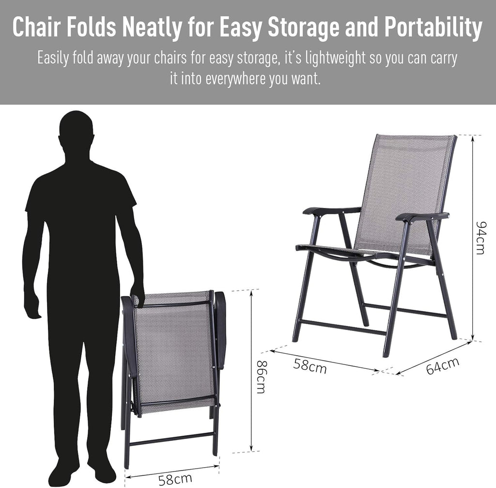 Folding Outdoor Patio Chairs Set of 2 M60445