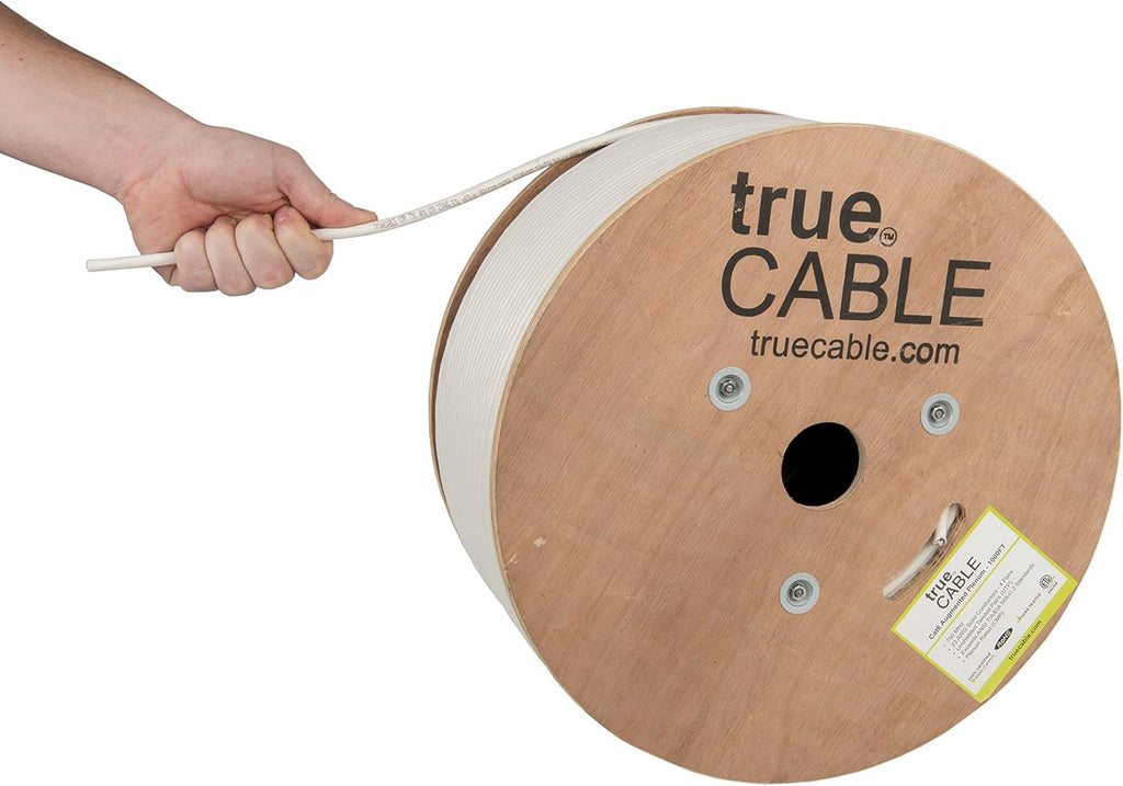 Cat6A Plenum (CMP) 1000ft Purple 23AWG 4 Pair Solid Bare Copper Bulk Ethernet Cable D9756