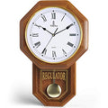Wooden Pendulum Wall Clock Battery Operated Y397