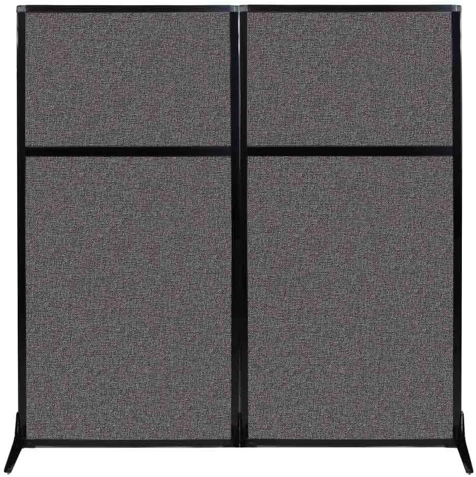 Portable Wall Divider with Charcoal Gray Fabric Panels O6553