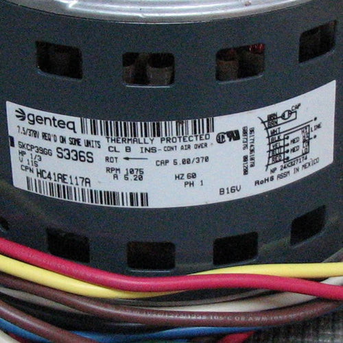 1/3 HP 1075 RPM 115V Motor W297