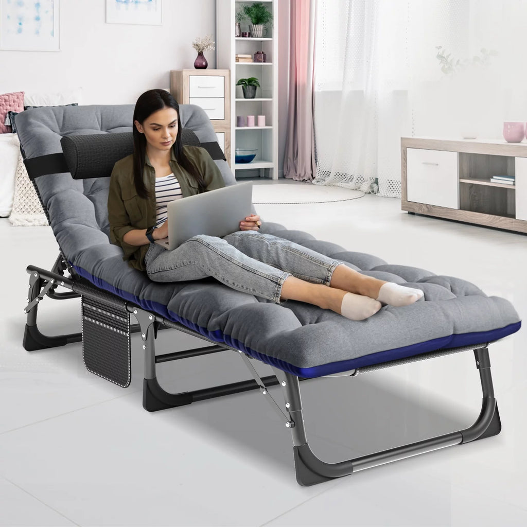 Portable Folding Lounge Chair with Pillow F4294