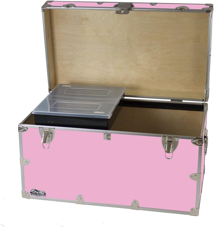 Footlocker Storage Chest with Tray, 32 x 18 x 18.5 Inches G597