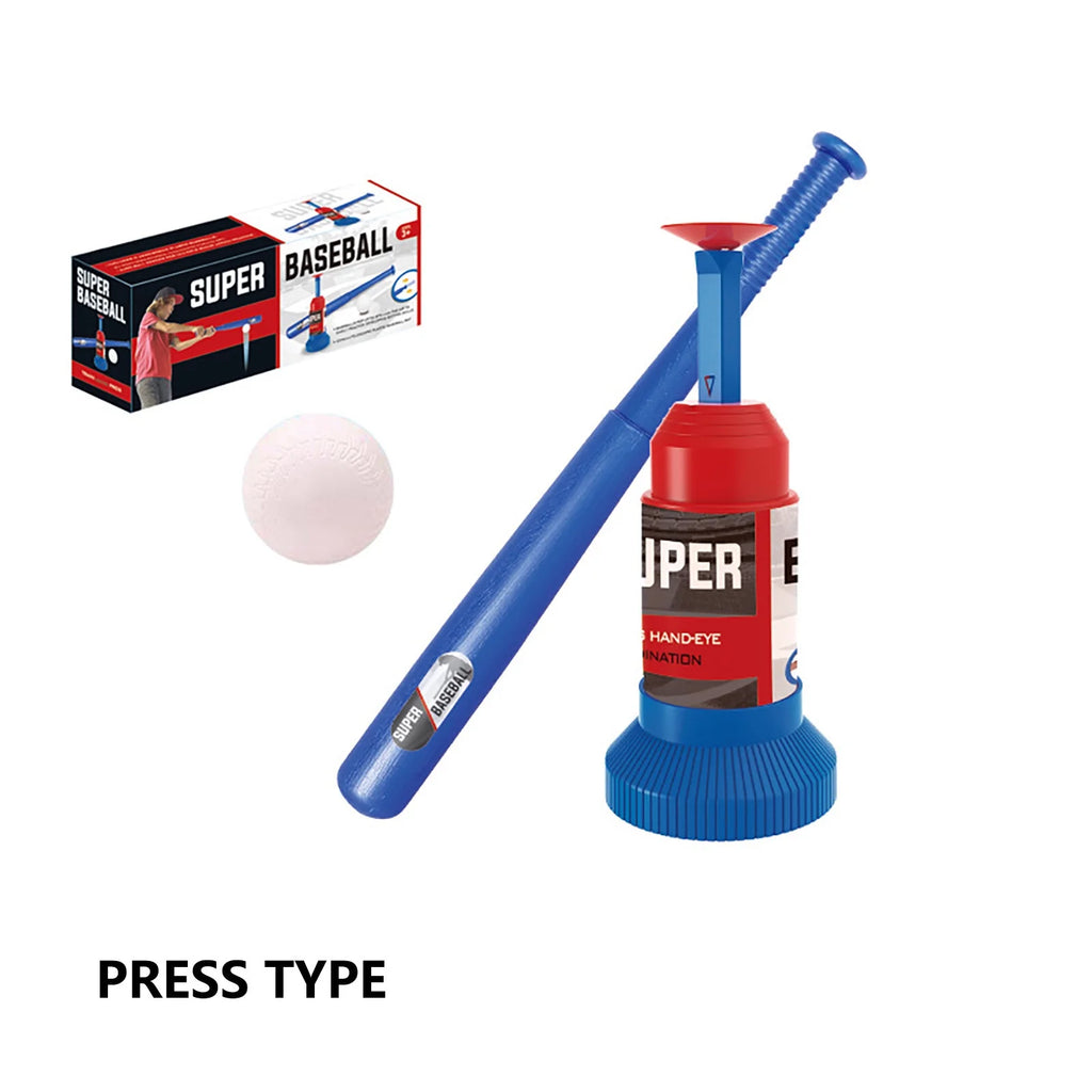 Automatic Launcher Baseball Bat Toys T-Ball Set with Baseball Bat and 3 Baseball C268349