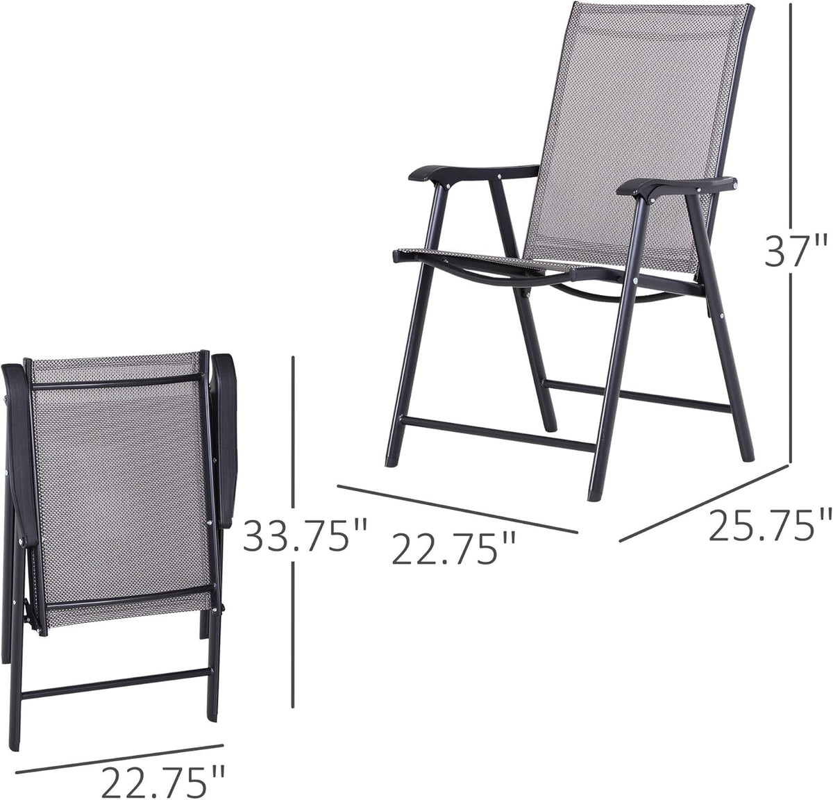 Folding Outdoor Patio Chairs Set of 2 M60445