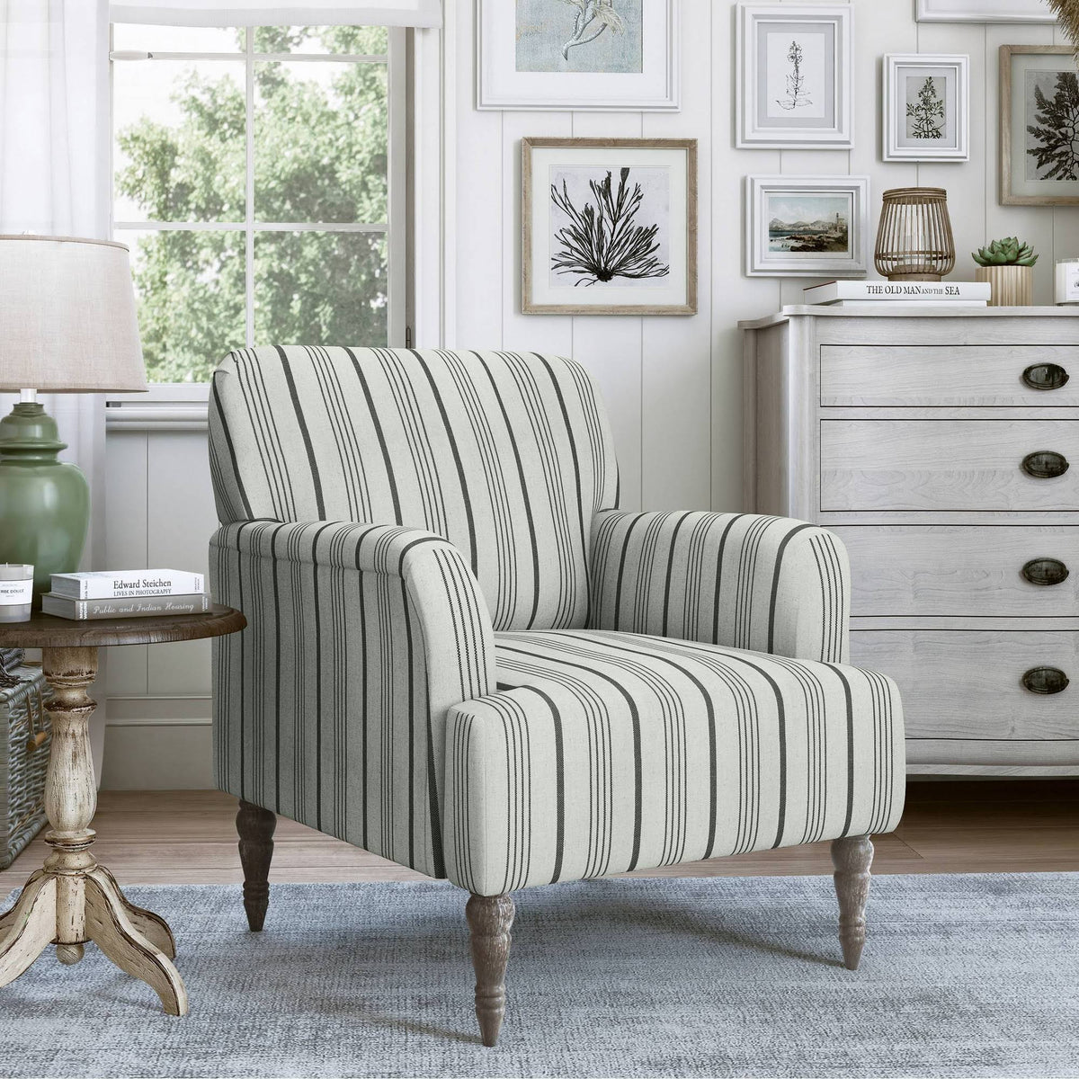 Dark Gray Polyester Blend Armchair X7599
