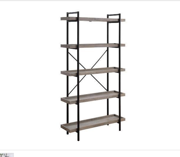 Gray Oak Black Bookshelf K70689