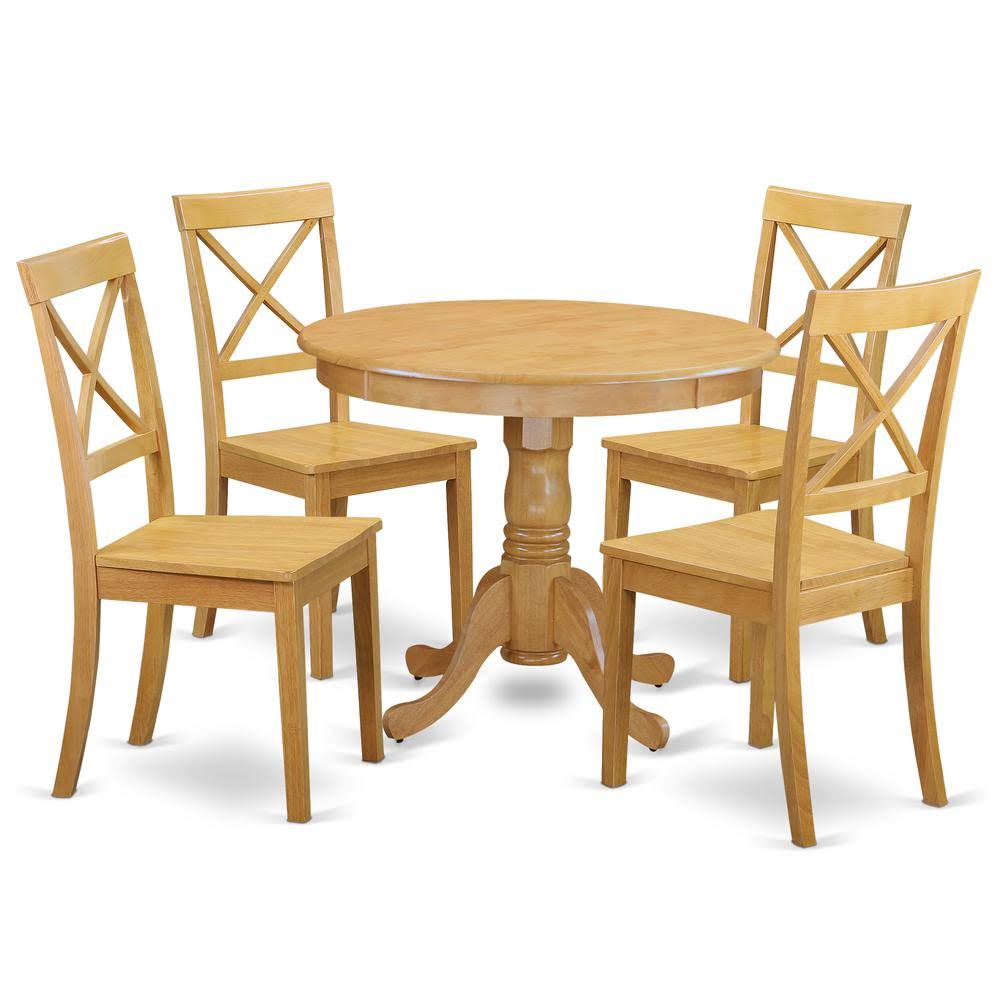 Antique Oak 5-Piece Dining Set F95036