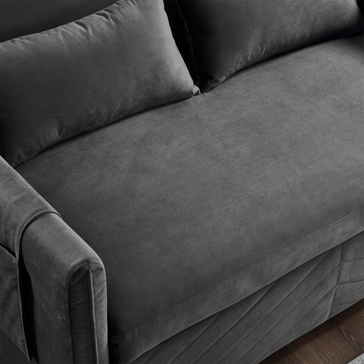 Gray Upholstered Sleeper Sofa K1113
