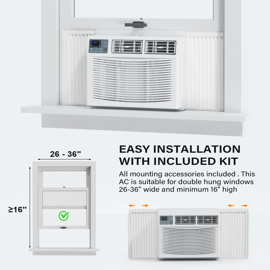 8000 BTU Window Air Conditioner with Heat P210