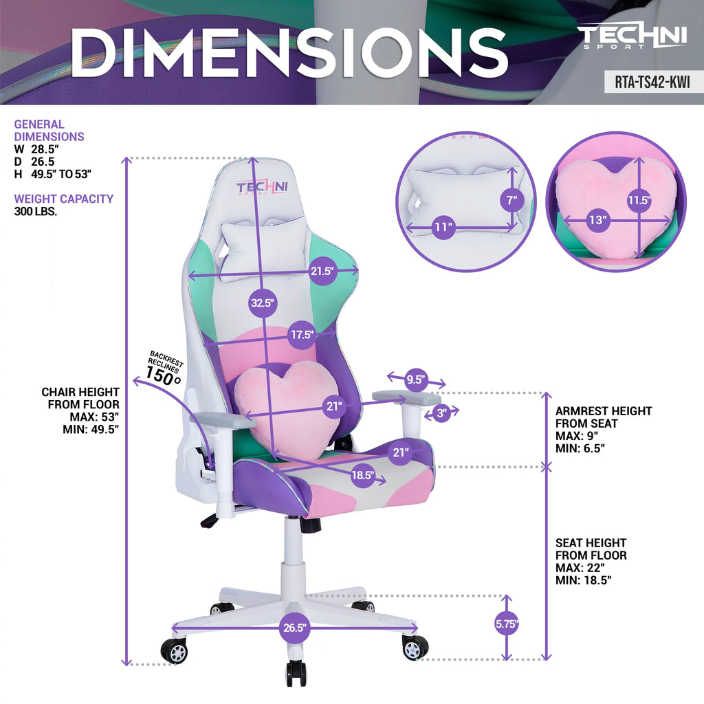 Adjustable Memory Foam Gaming Chair S657