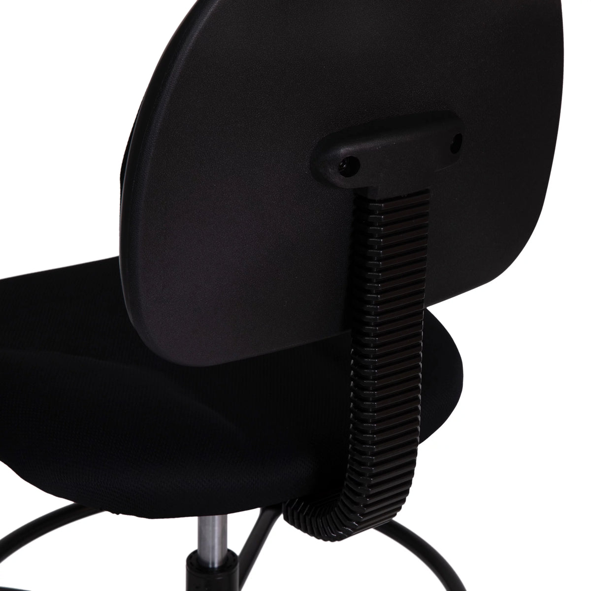 Black Fabric Drafting Chair with Footring L739682