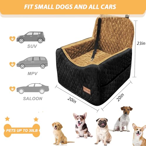Gray Memory Foam Dog Car Seat with Washable Removable Cover F907