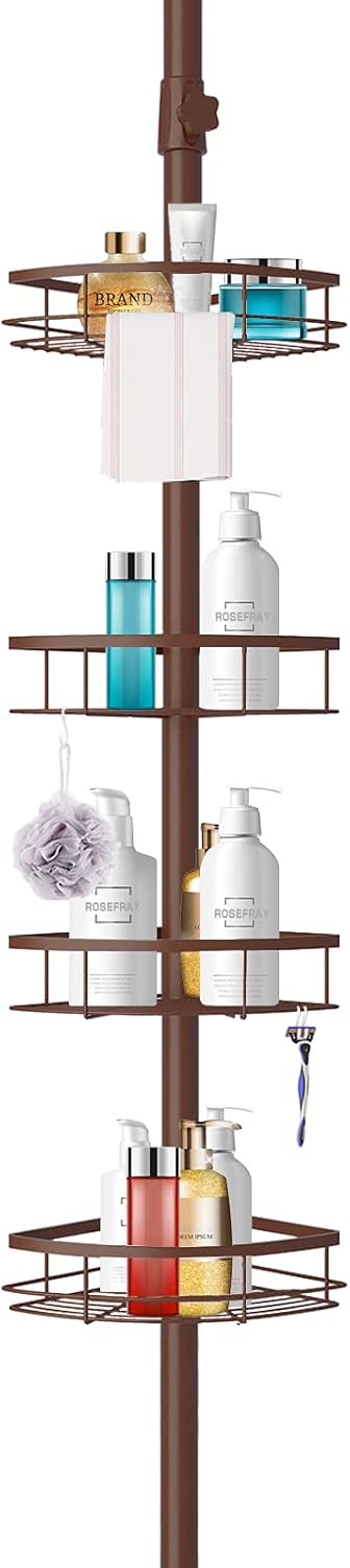 Rustproof 304 Stainless Steel 4 Tier Adjustable Shower Shelf M820