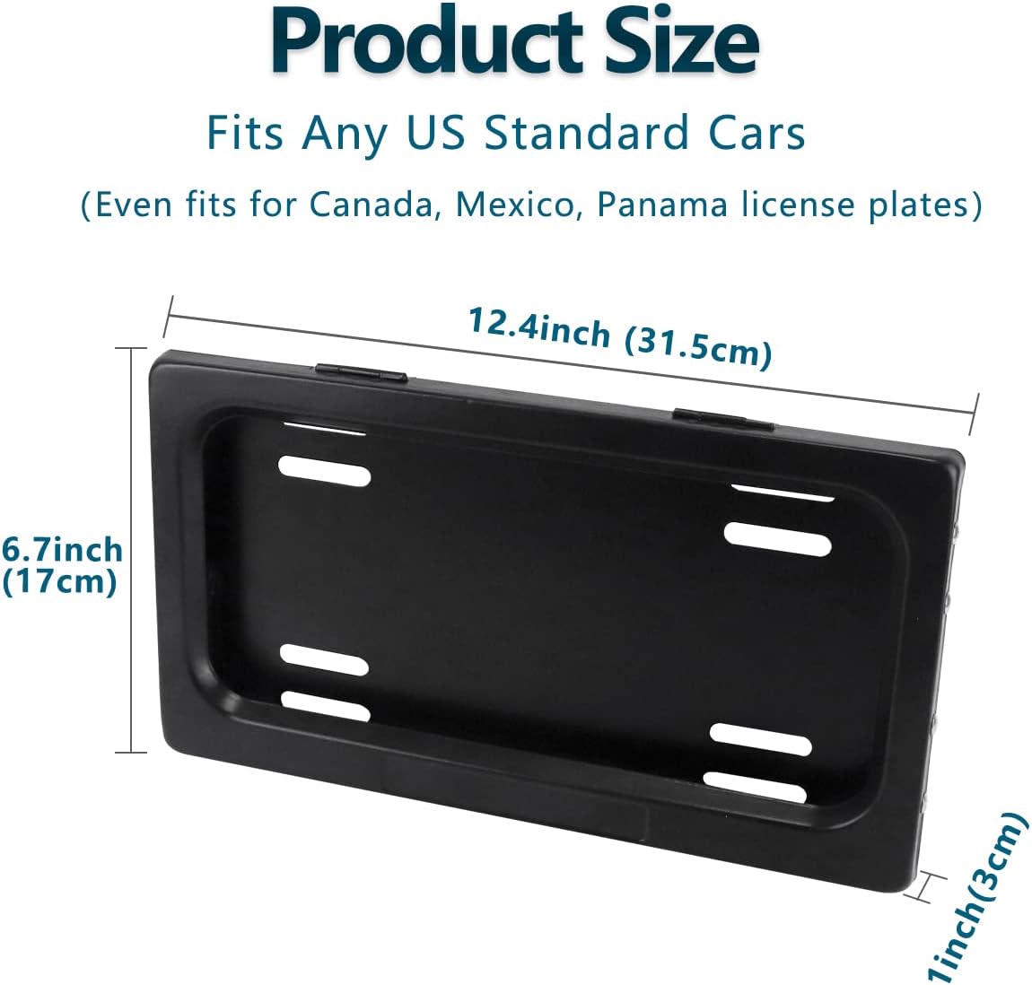 Black License Plate Frame Pack of 2 J638