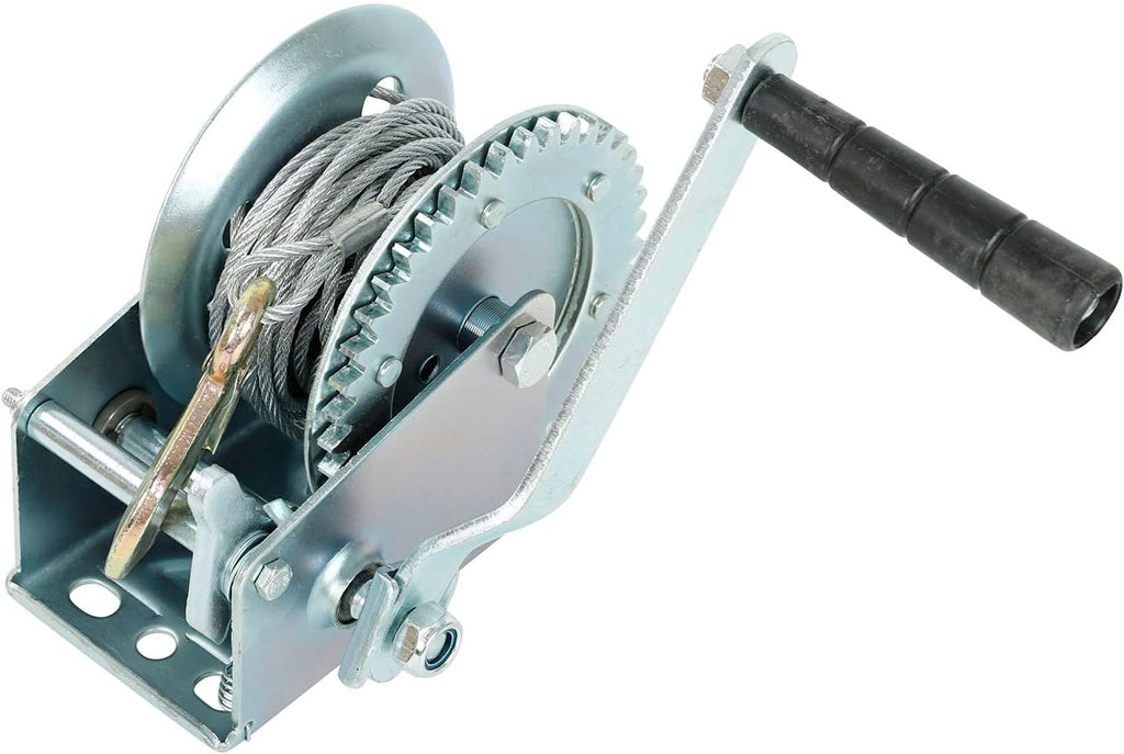3500lbs Dual Gear Hand Winch Polyester Strap Pack of 2 G2150
