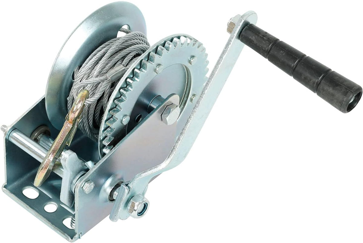 3500lbs Dual Gear Hand Winch Polyester Strap Pack of 2 G2150