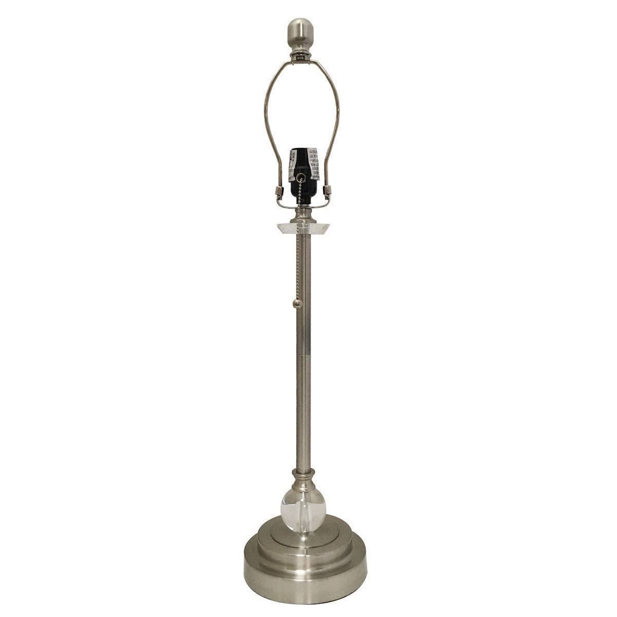 Brushed Nickel Lamp with Mosaic Stained Glass Lamp Shade, 2 Lights U443