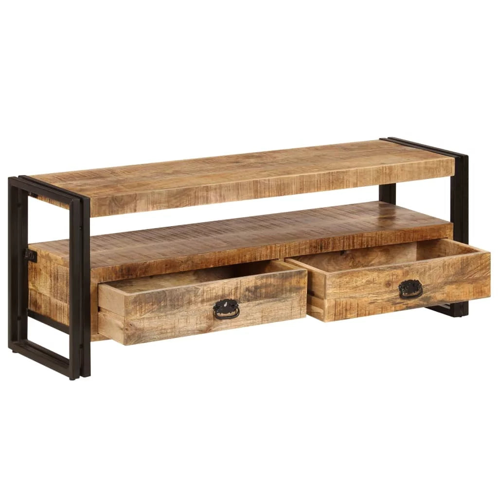 TV Cabinet with 2 Drawers Solid Mango Wood Y767805