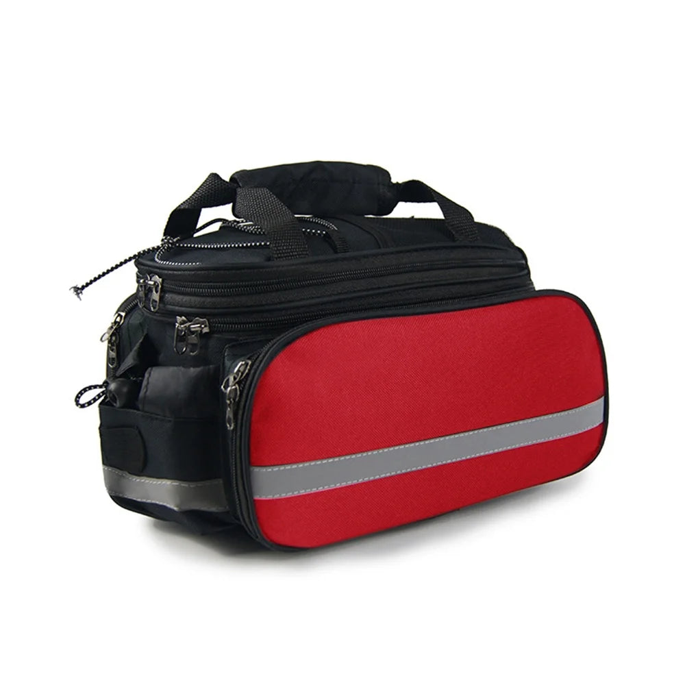 Rear Seat Bag Expandable MTB Bike Rack Bag with Rain Cover F533