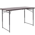 6' White Rectangular Plastic Folding Table J790