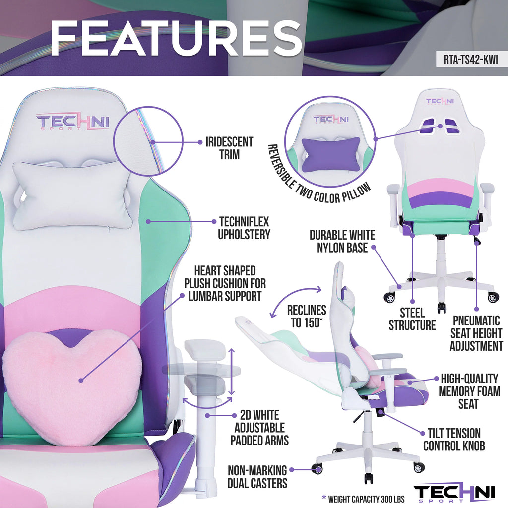 Adjustable Memory Foam Gaming Chair S657