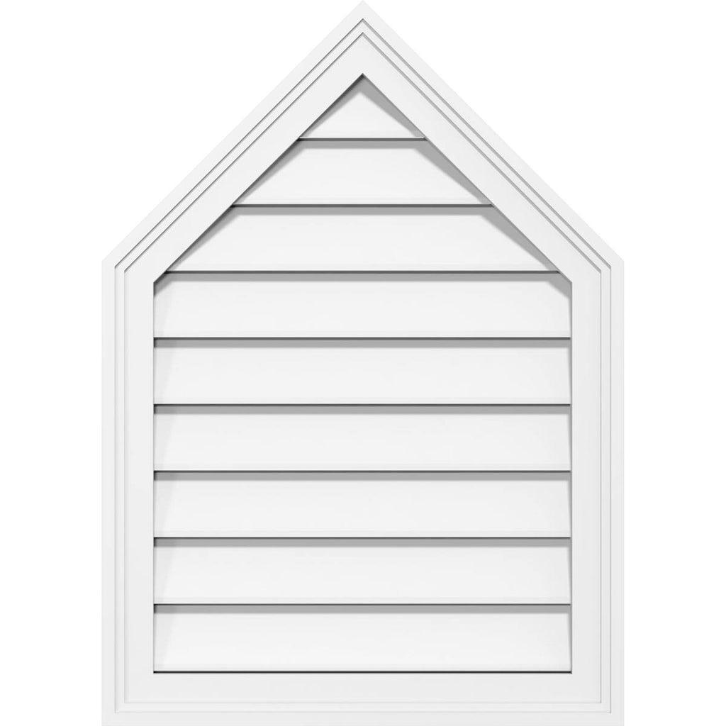 Peaked Top Surface Mount PVC Gable Vent X923