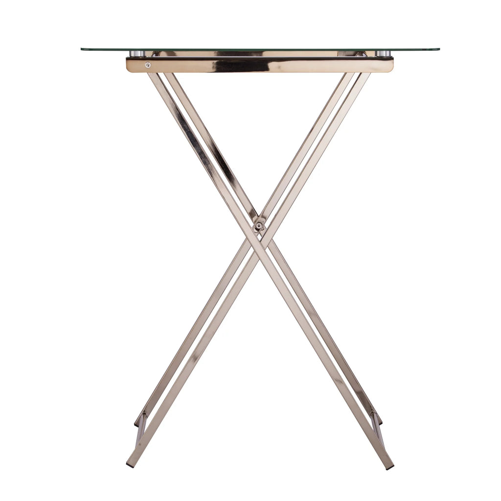 Folding Glass Top Tray Table Z43831